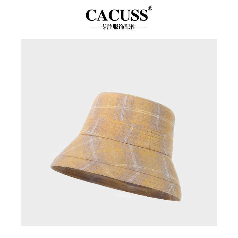 

HBP Brim Hats Fisherman's Hat Wide Wholesale Spring and Summer Korean Fashion Checkered Basin Hat Retro Big Head Wai Wide Brim Sun Visor Bucket Hat P230327