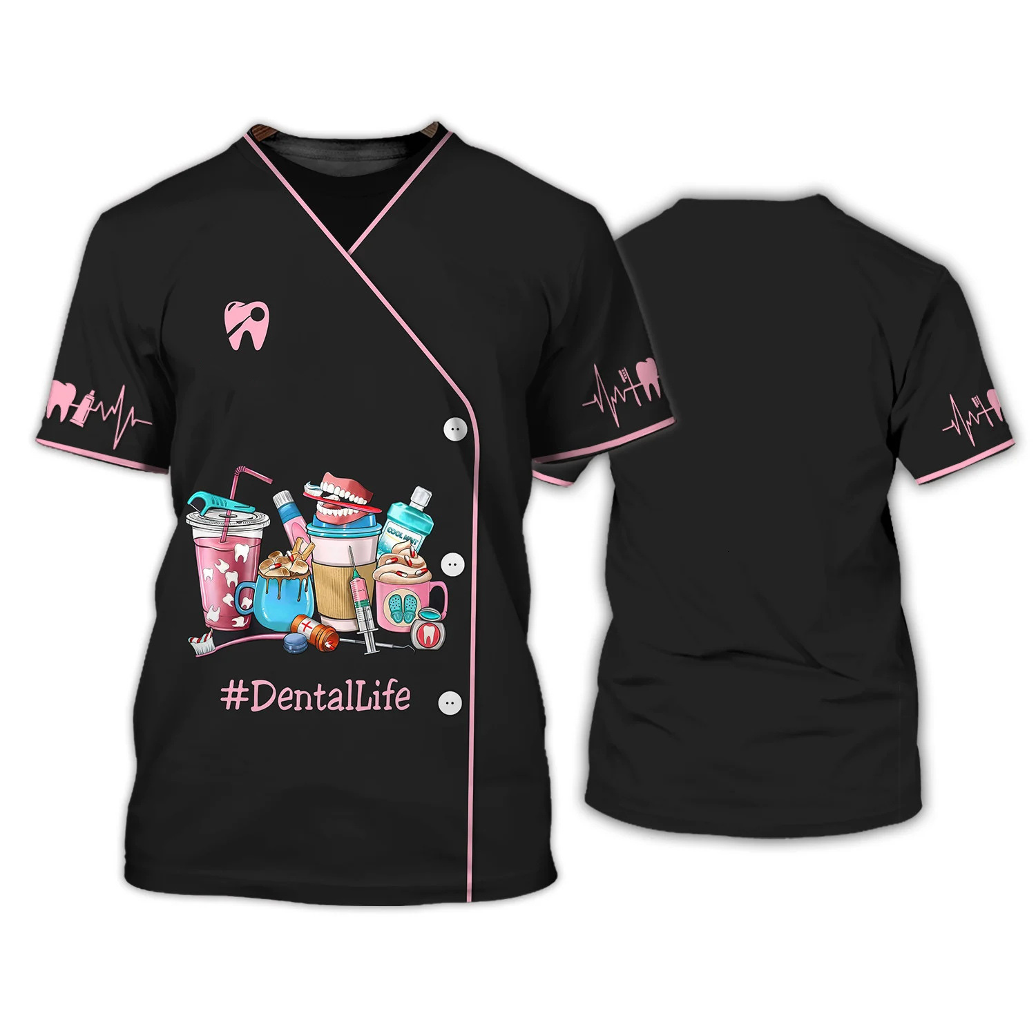 

Women's TShirt Tshirt Nurse Printed Tee Funny Uniform Short Sleeve Tops Oneck Fashion T Shirts For Ladies Custom Female Clothing 230225, A01-wj020622