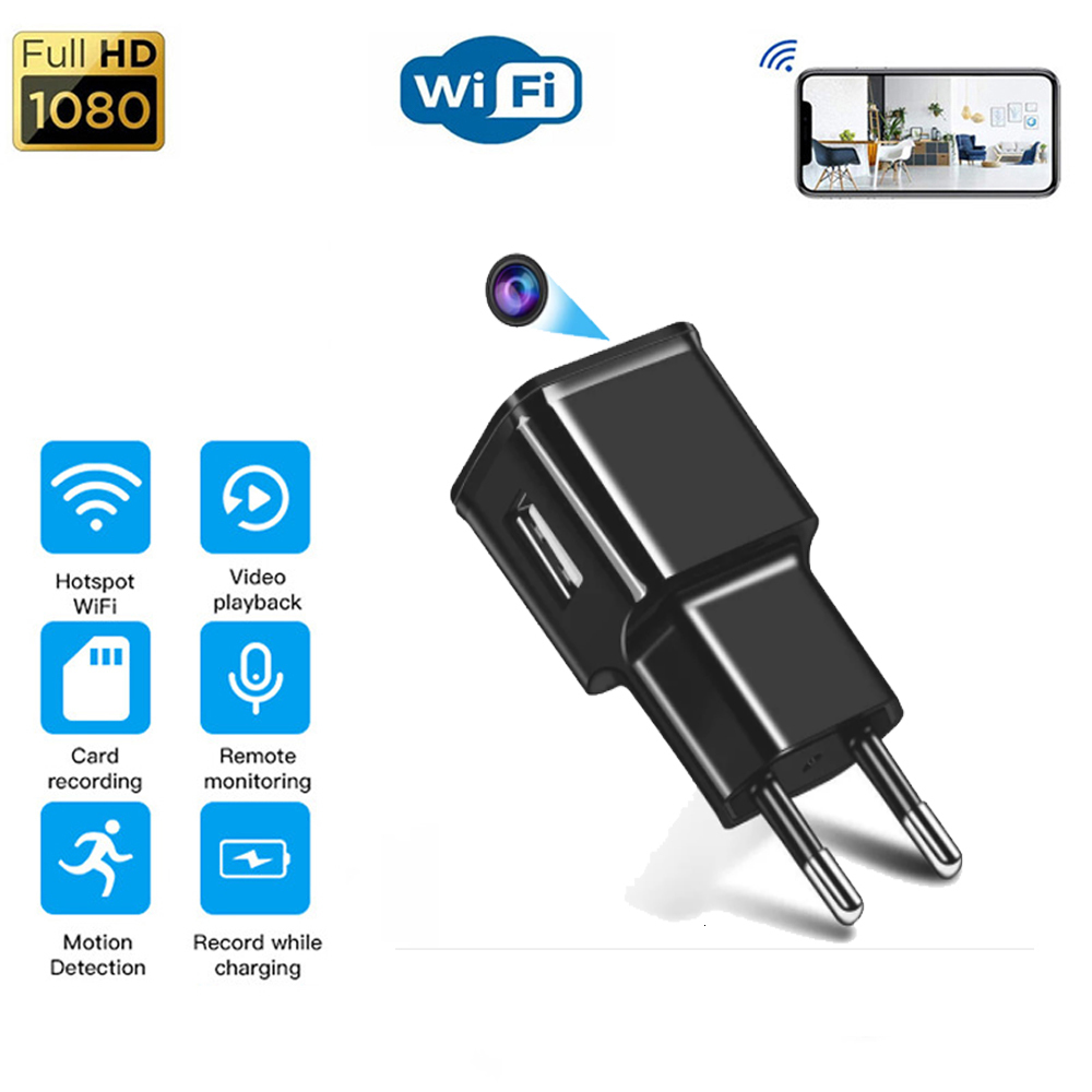 

Camcorders Surveillance Wireless Sensor Audio Video Recorder 1080P Wifi Mini Camera USB Charger with Micro Body Portable 230225, Eu wifi mini camera