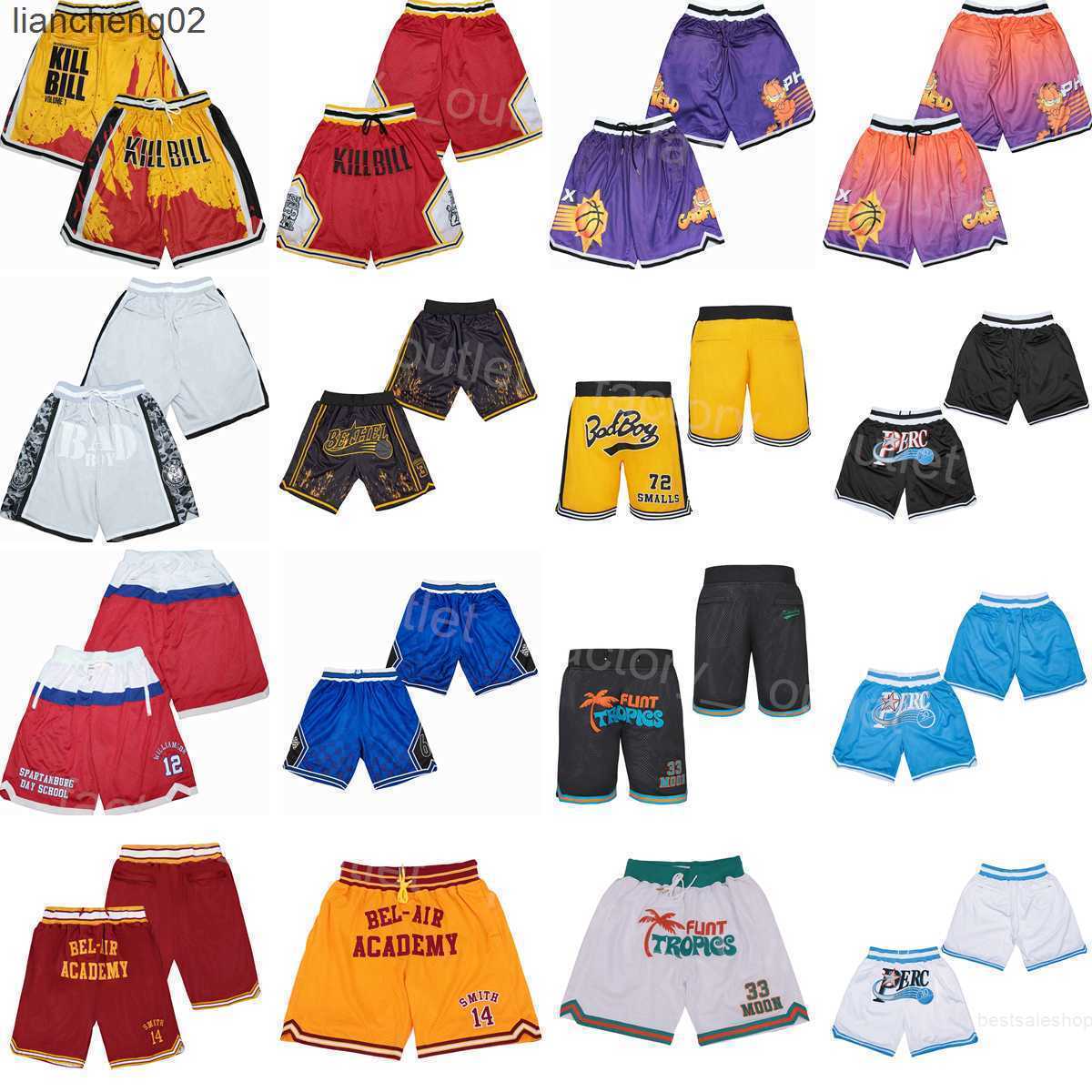 

Men' Shorts Just Don Movie Basketball ACADEMY BEL-AIR Shorts WILL SMITH Pant Elastic Waist PERC SPARTANBURG DAY HIGH SCHOOL BLOODSHORTS KILL BILL Wear W0225, Red