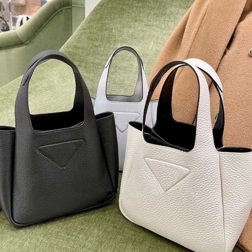 

55%off Discount Bags Fashion Handbag Spring summer basket mini tote bucket triangle small portable women bag tide New Crossbody Bags 2023, White4
