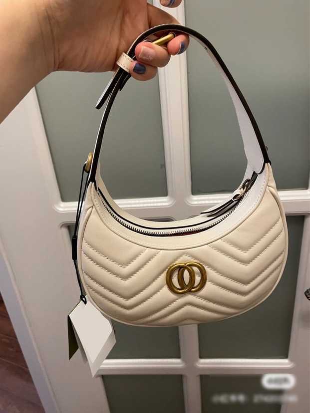 

Brand Shoulder Bags for 2023 series single shoulder underarm embroidered chain messenger bag New Quality Handbags Purses Female, White4