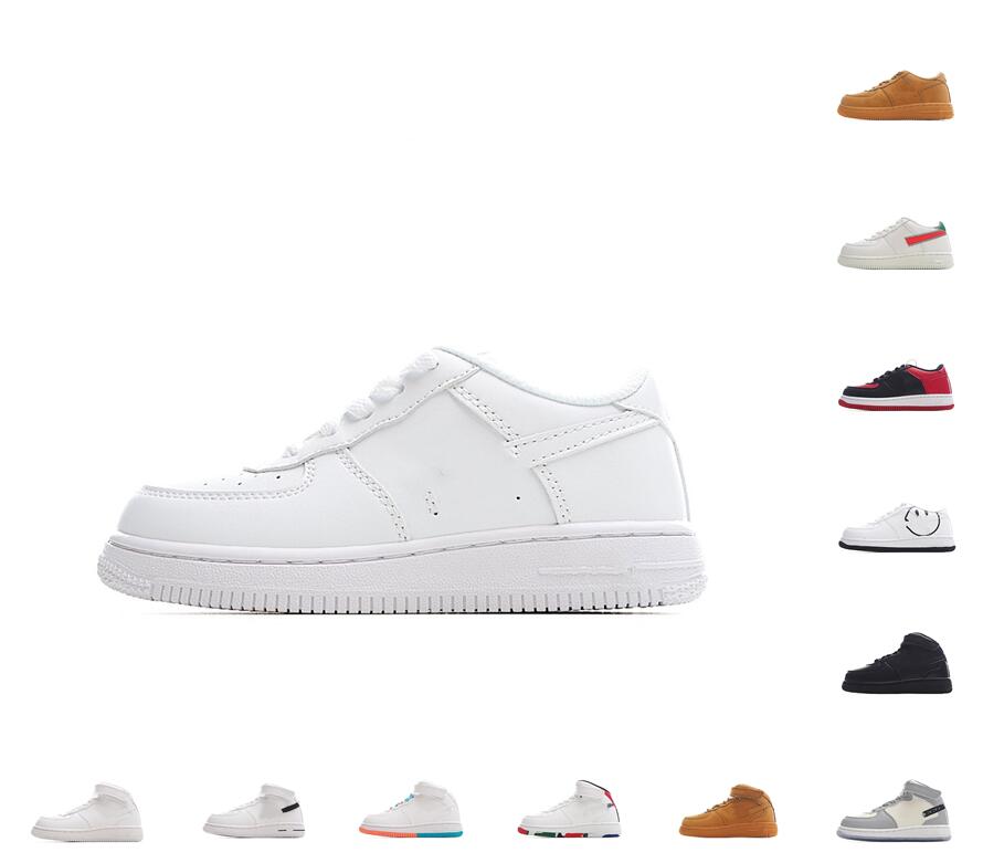 

2023 Infant Fashion Kids shoes Force 1 boys girls shadow triple white Black Spruce Pale Ivory Washed Coral Sapphire Athletic outdoor designer airs Outdoor sneakers, 10