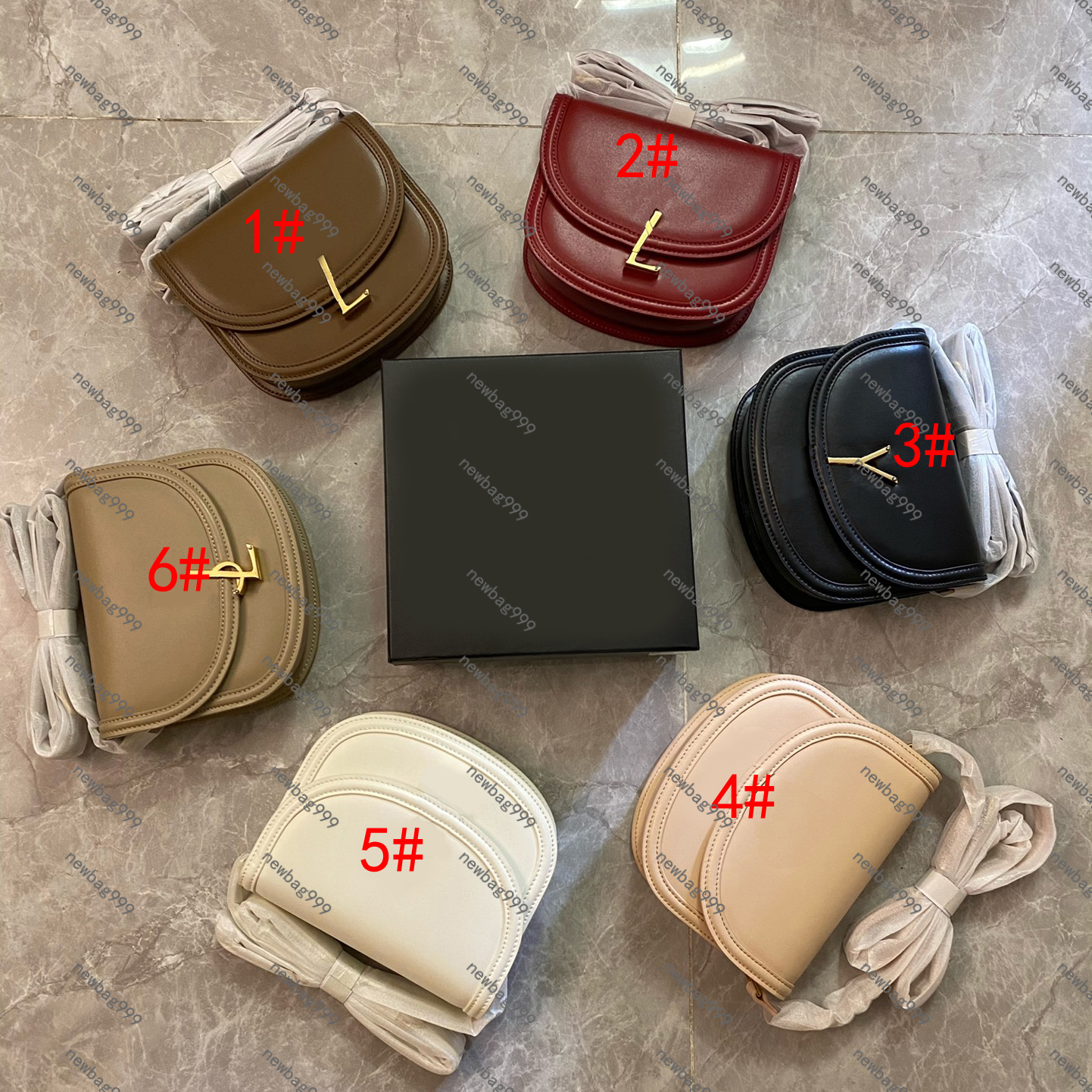 

2023 Newest Designer Kaia Bags Women Cross Body Bag Luxury Cowhide Shoulder Bags Gold Hardware Accessories Woman Retro Flap Shape Messenger Purse Women's Handbag, Color number