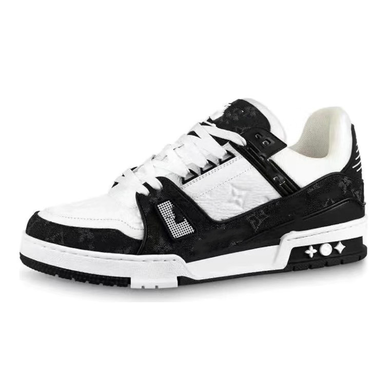 

Luxury designer casual shoes Logo Embossed Trainer Sneaker triple white pink sky blue black green yellow denim low mens sneakers women trainers EUR 36-45 03
