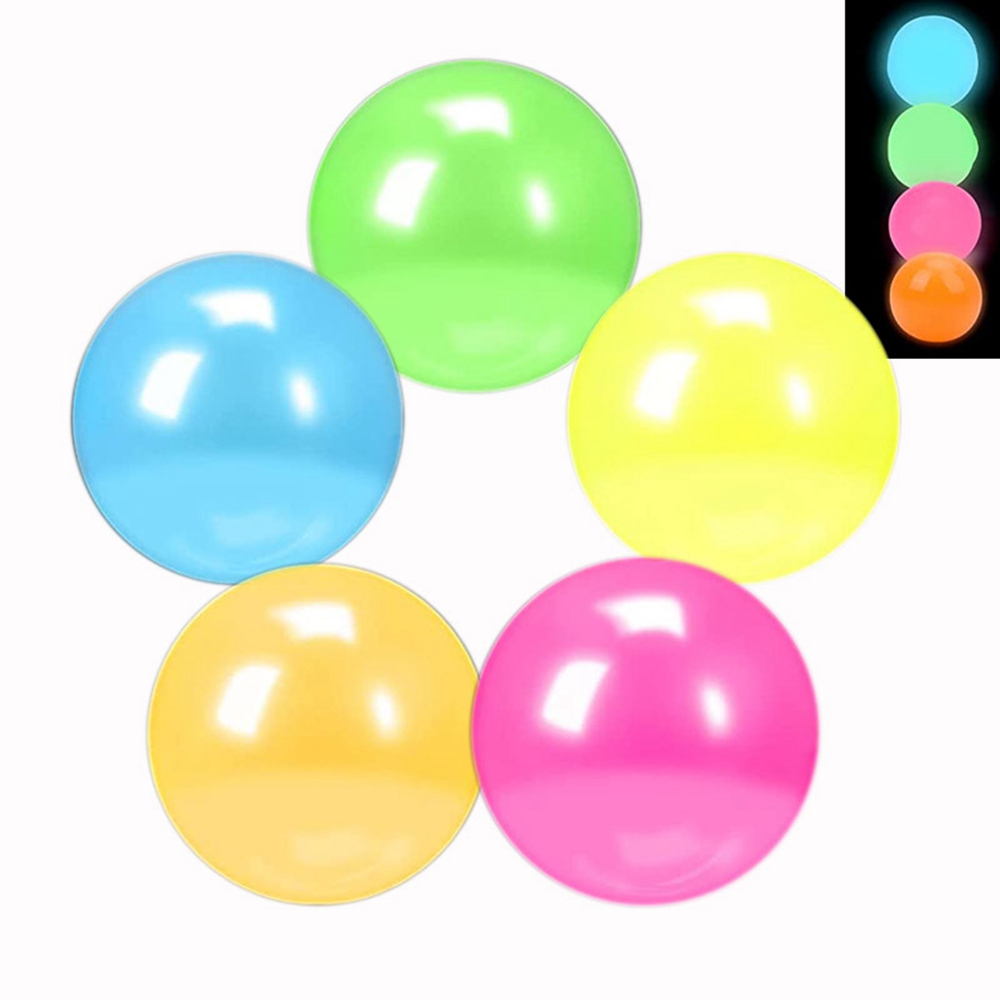 

Luminous Sticky Ball Toys 6cm Sticky Wall Home Party Games Glow in the Dark Novelty Toys Decompression Squeeze Toy 1738