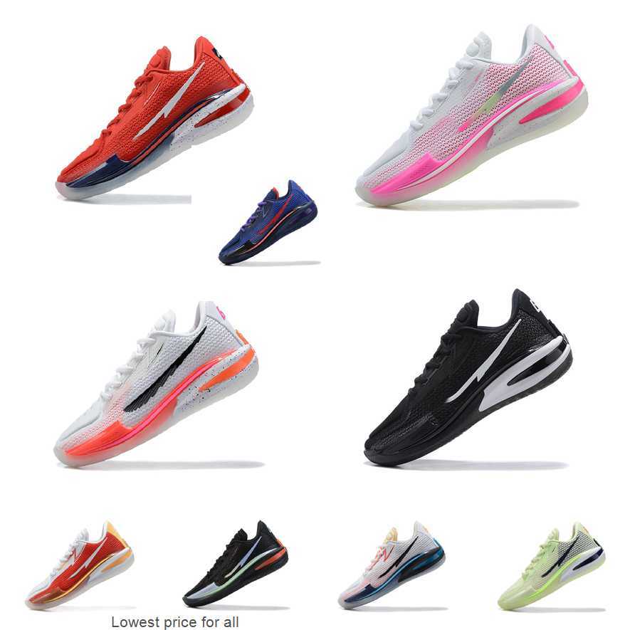 

Womens air zoom GT cut 1 basketball shoes kd 15 Aunt Pearl Think Pink EYBL White Red Black youth James lebron 20 sneakers tennis with box size, Red navy