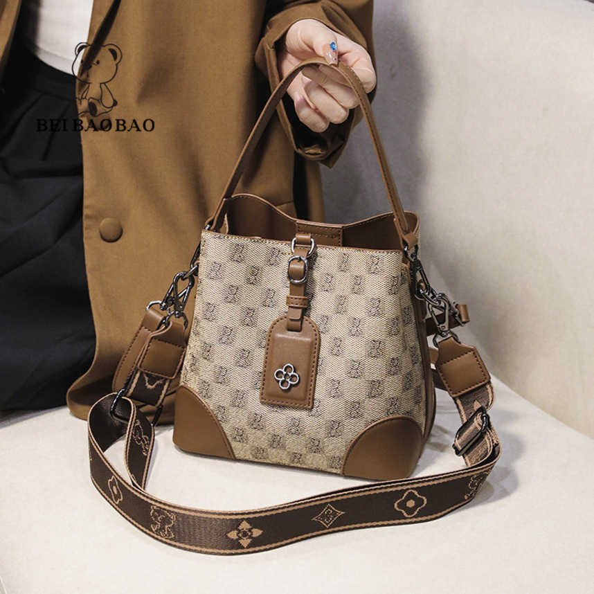 

Female Bags 2023 High Quality Autumn Winter Bucket Advanced Fashionable Small Large Capacity Crossbody Bag Ladies Crossbody Tote Handbags for Women, Khaki4
