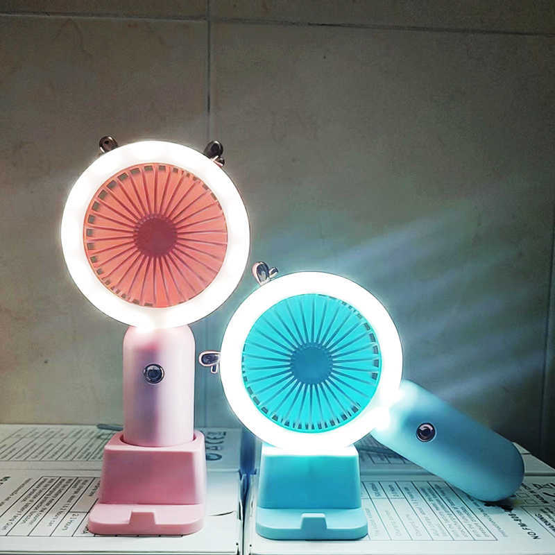 

Electric Fans Portable Fan USB Rechargeable Mini Fan With Threespeed Electric Hand Fans For Home And Travel Camping Night Light Cooler