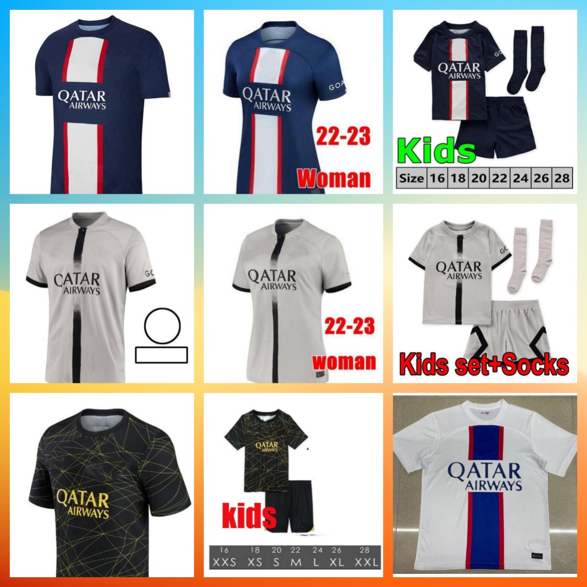 

22 23 PsGs Newest soccer jerseys Fourth HAKIMI maillot de foot MBAPPE 2022 2023 FOOTBALL shirt men kids enfants VERRATTI MARQUINHOS third sergio RAMOS Vitinha 4th, 15