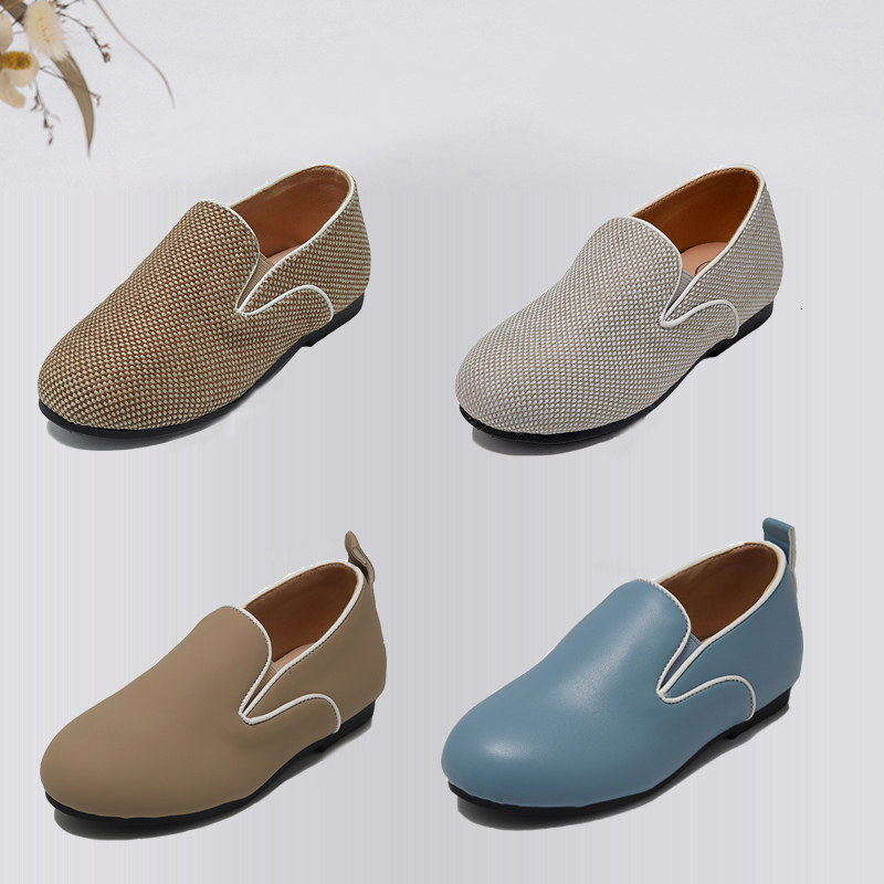 

Sneakers Kids Shoes Spring Summer Tan Design Blue LinensFor Boys Girls Casual Shoe Rubber Size 2135 230225