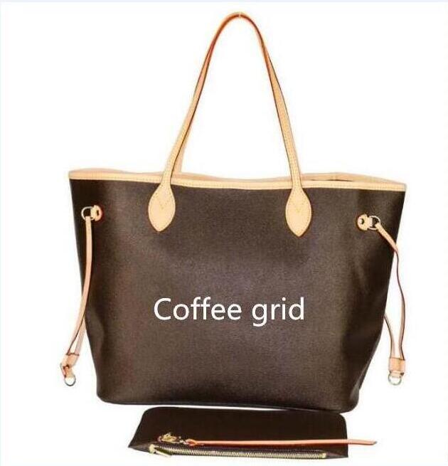 

Designer totes bag luxury for women leather shoulder bags Cross body handbags purses Clutch bags Single Purse 058, Coffee grid