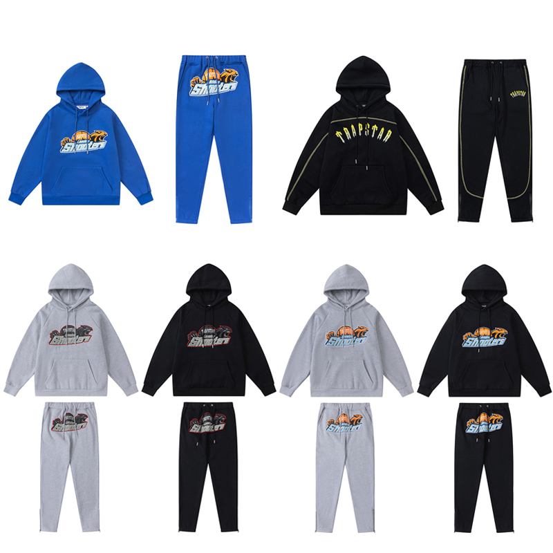 

Trapstar mens tracksuits Tiger Head trapstar shooters track suit Towel Embroidery womens fleece Tracksuit hoodies pants sets, 05