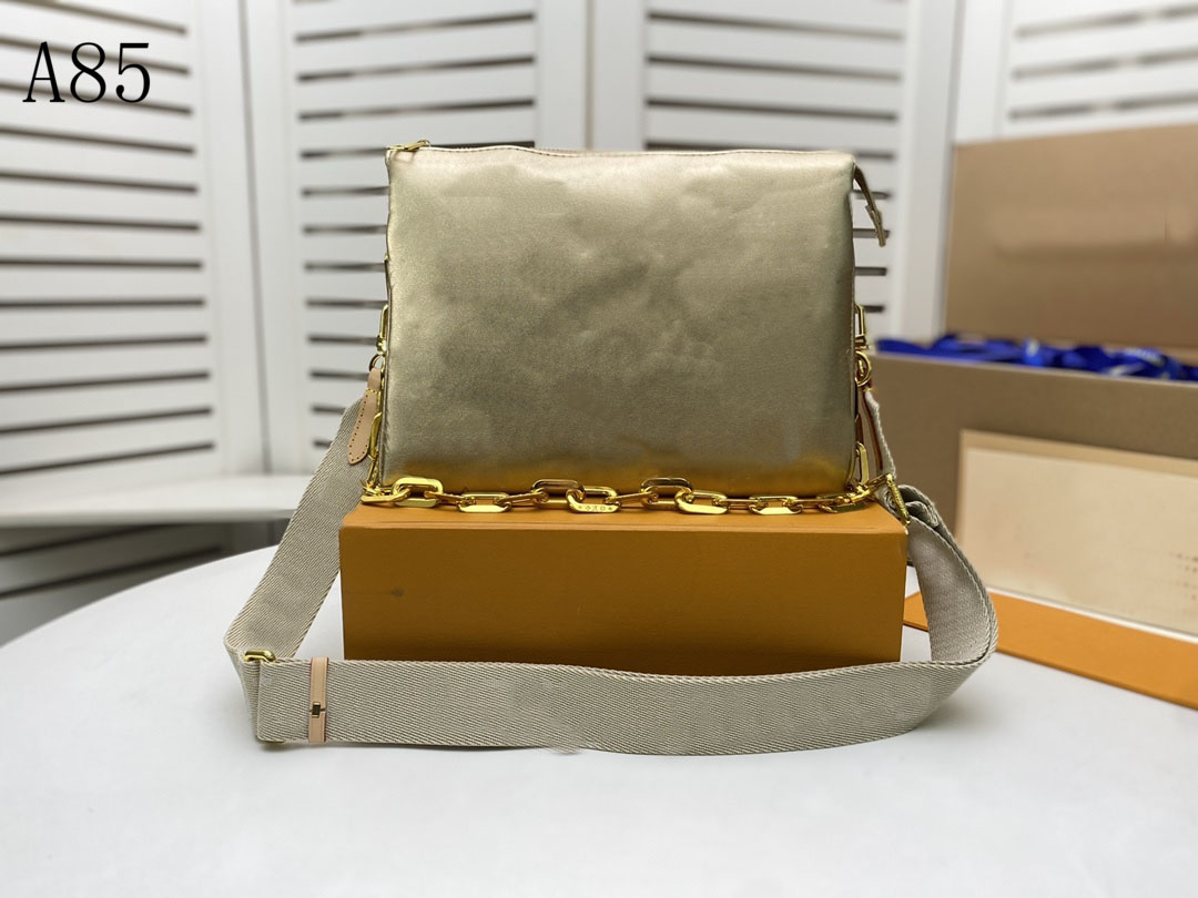 

Spring Summer pochette embossed puffy leather chain bag COUSSIN PM handbag fashion forward shoulder bags crossbody with the strap top quality purse wallet 55971