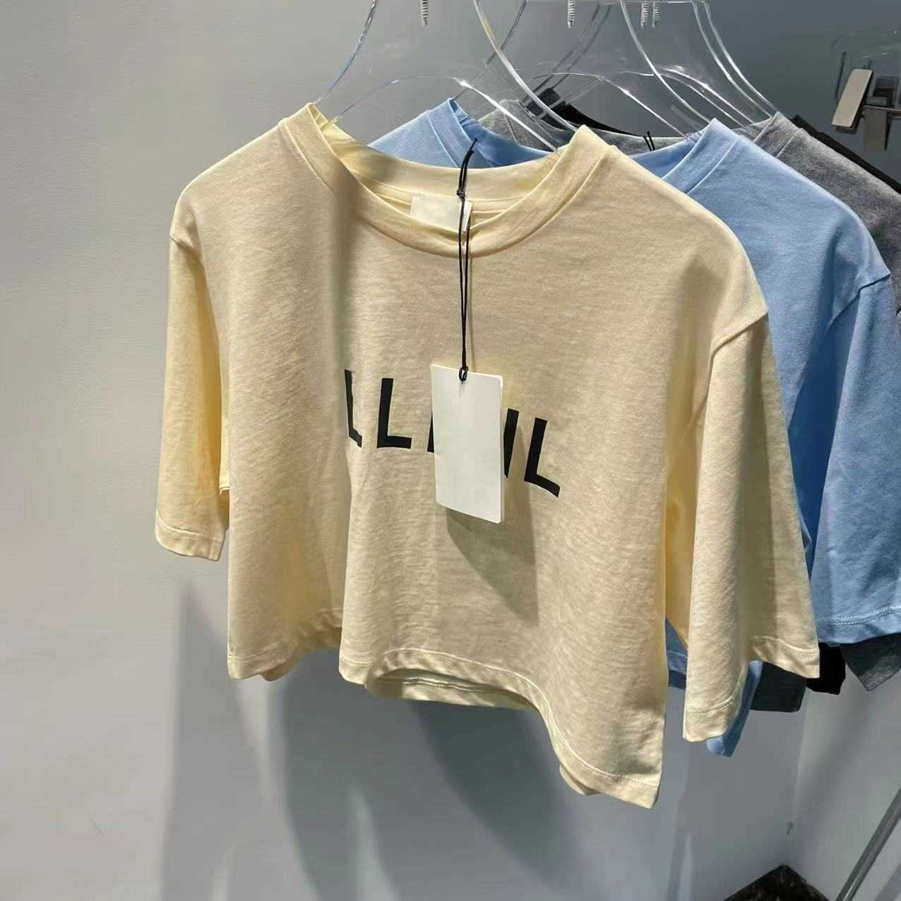 

Women' T-Shirt Spring Summer Multicolor Temperament Waist Exposed Short T-shirt Loose Round Neck Umbilical Exposed Short Sleeve Batch, Black