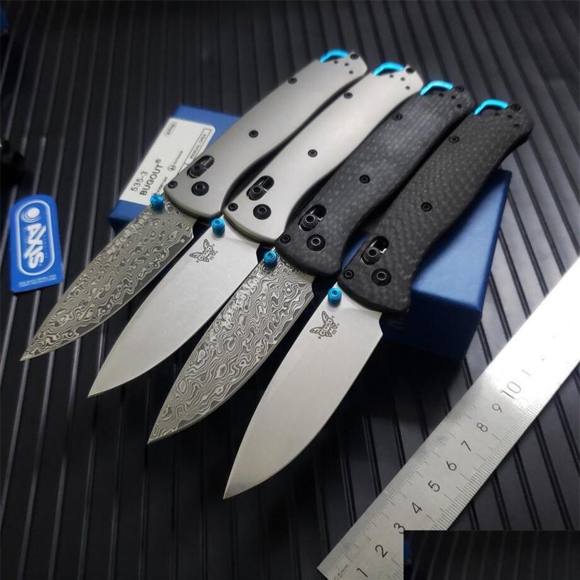 

Camping Hunting Knives Benchmade 533 535 Bugout Axis Folding Knife S90V Blade Carbon Fiber Handles Outdoor Cam Edc Bm 5353 Bm42 940 Ot0251A