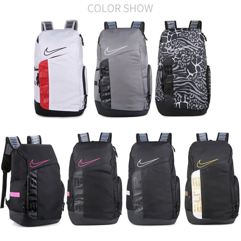 

Unisex Elite Max Air Pro Backpack Air cushioned shoulder straps student computer bag Sports accessory knapsack Junior Black White Training Bags outdoor back pack, Black + gold logo