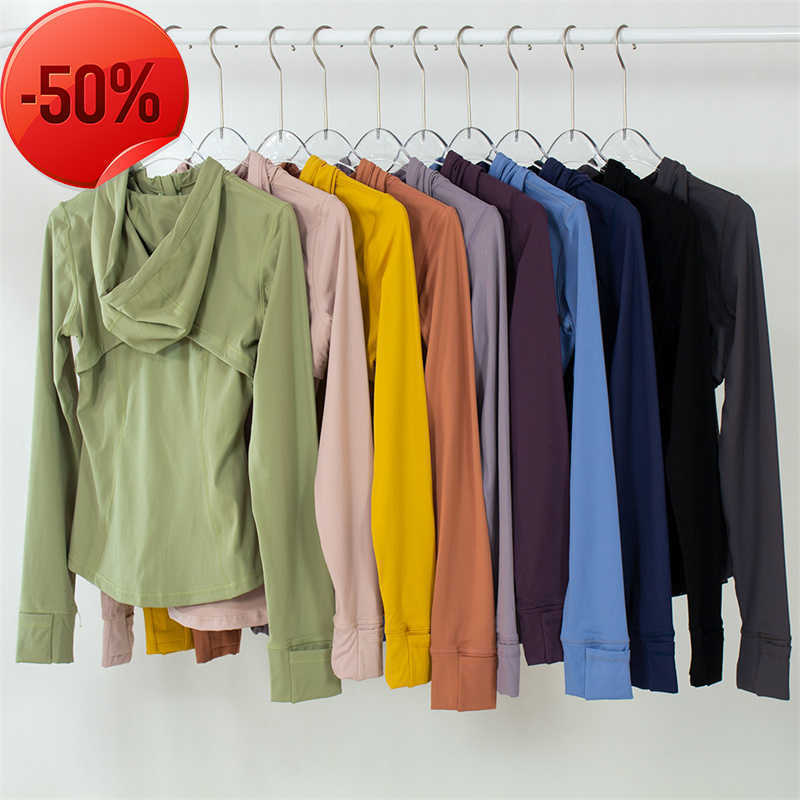 

Women's Tracksuits Active Pants Lululemens Womens Yoga hooded Jacket Outfit Solid Color Nude Sports Shaping Waist Tight Fitness Jogging Sportswear Lulus9, #5 dark grey