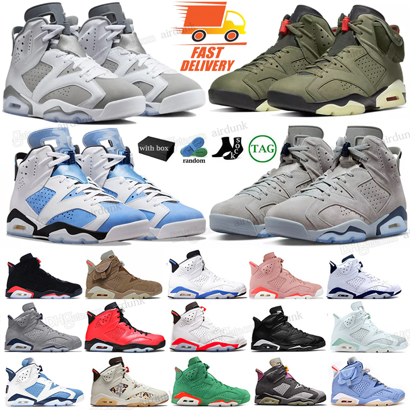 

Jumpman 6 Basketball Shoes for men women 6s Toro Red Oreo Midnight Navy UNC Cool Grey Georgetown Infrared white University Blue trainers outdoor sports sneakers 36-47