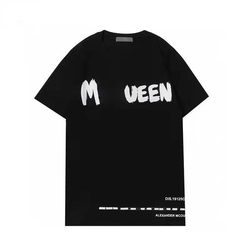 

Mens T Shirt Designer For Men Womens Shirts Fashion mcqueen tshirt With Letters Casual Summer Short Sleeve Man Tee Woman Clothing Asian Size S, White