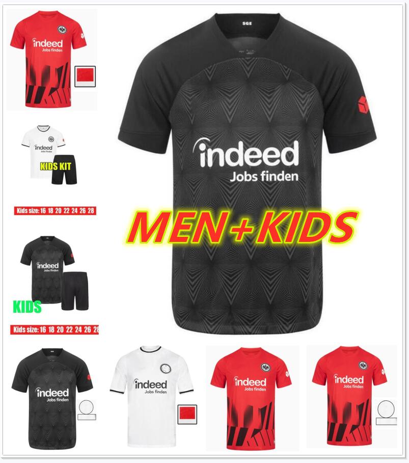 

2022 2023 Eintracht Frankfurt Soccer Jerseys 22 23 #9 DOST SOW HINTEREGGER Football Uniform Mens #10 KOSTIC KAMADA RODE ABRAHAM CHANDLER Shirt Men kids kit