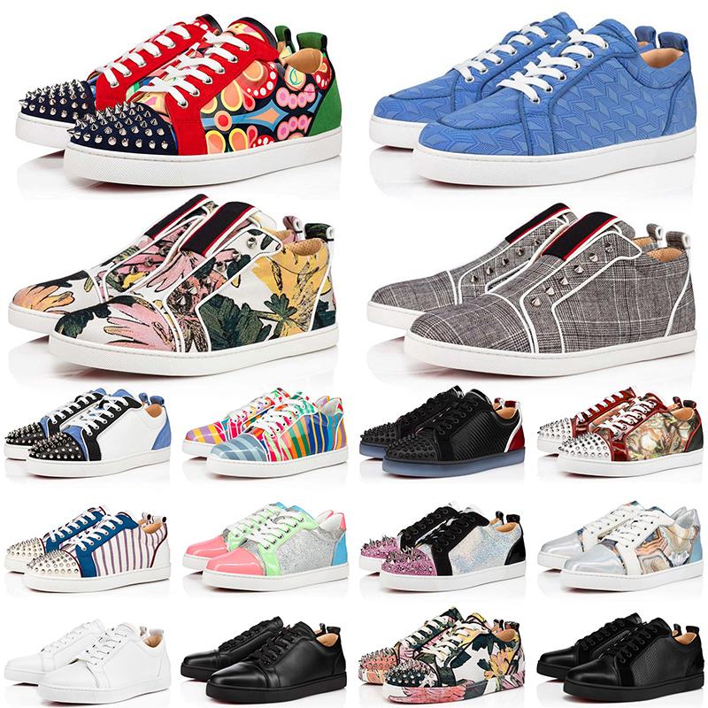

Low Top Platform Sneakers Bottoms Casual Shoes Women Mens Fashion Designer Luxurys loafers Spikes Party Flat Big Size 13 Suede Leather Vintage Trainers Eur 36-47, #a24