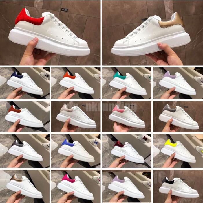 

Oversized Sneakers Casual Shoes Designer Espadrilles Trainers Flats Platform White Black Leather Velvet Suede alexander mc queen Man Womens Lace Up mqueens 36-45