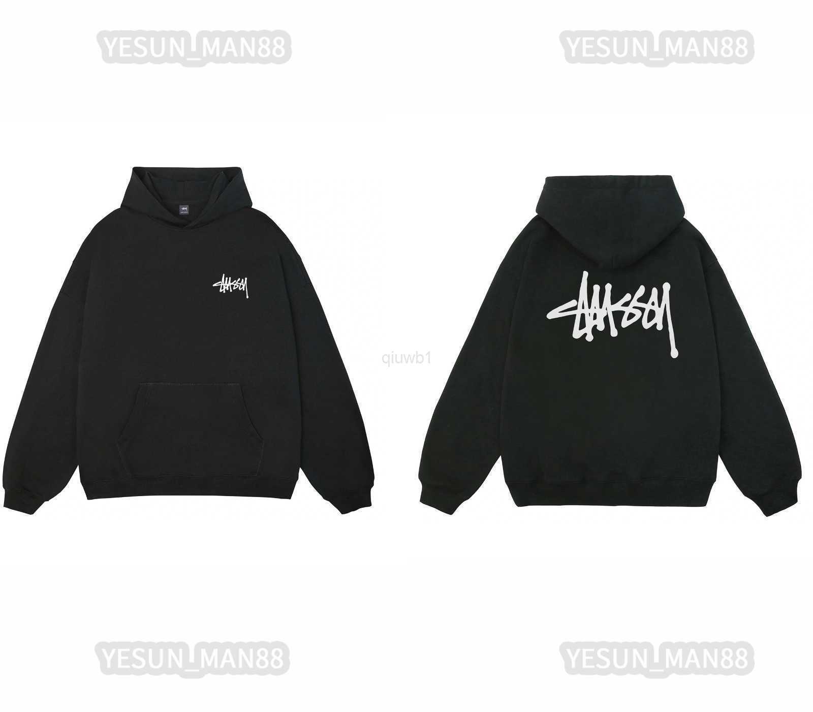 

Designer Luxury Stusys Classic European Hoodie Fashion Letter Printing Pullover Mens And Womens Zipper Hooded Coat Pure Color SweaterPOIKPOIK