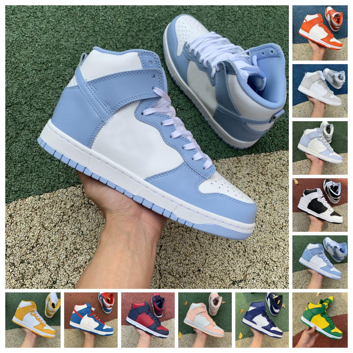 

SB Dunks High Black White Casual Shoes UNC Dunksb Mens Women Cargo Khaki Vast Grey Pink Prime Syracuse Sail Crimson Tint Varsity Maize Laser Blue Chill Sports Sneakers