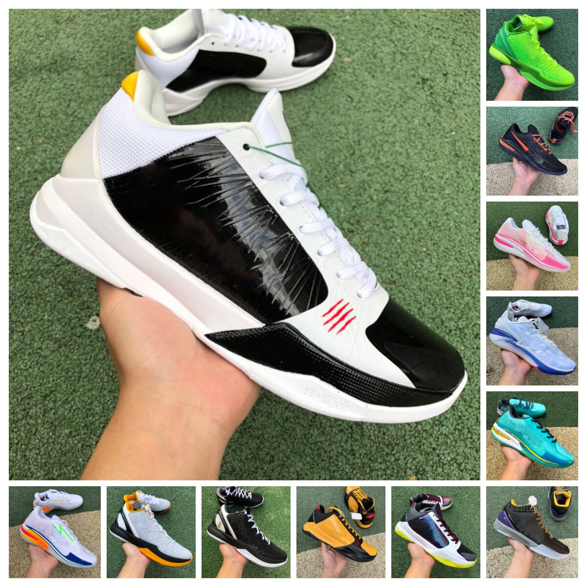 

kobe Mamba Zoom 6 Protro Grinch Basketball Shoes Men Mambacita Sweet Bruce Lee Big Stage Chaos 5 Rings Metallic Gold Mens Designer Trainers Sports Outdoor Sneakers, Shoe lace