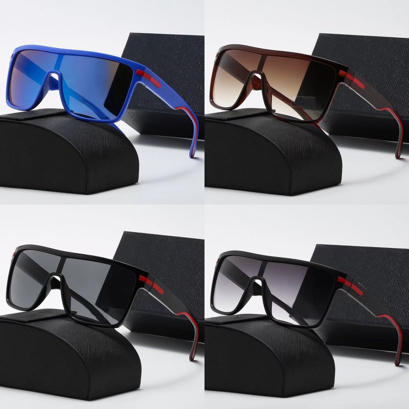 

Creative designer shades sunglasses men shades sonnenbrille ladies party punk big lunette de soleil driving ski cycling plastic vintage luxury sunglasses PJ040 Q2