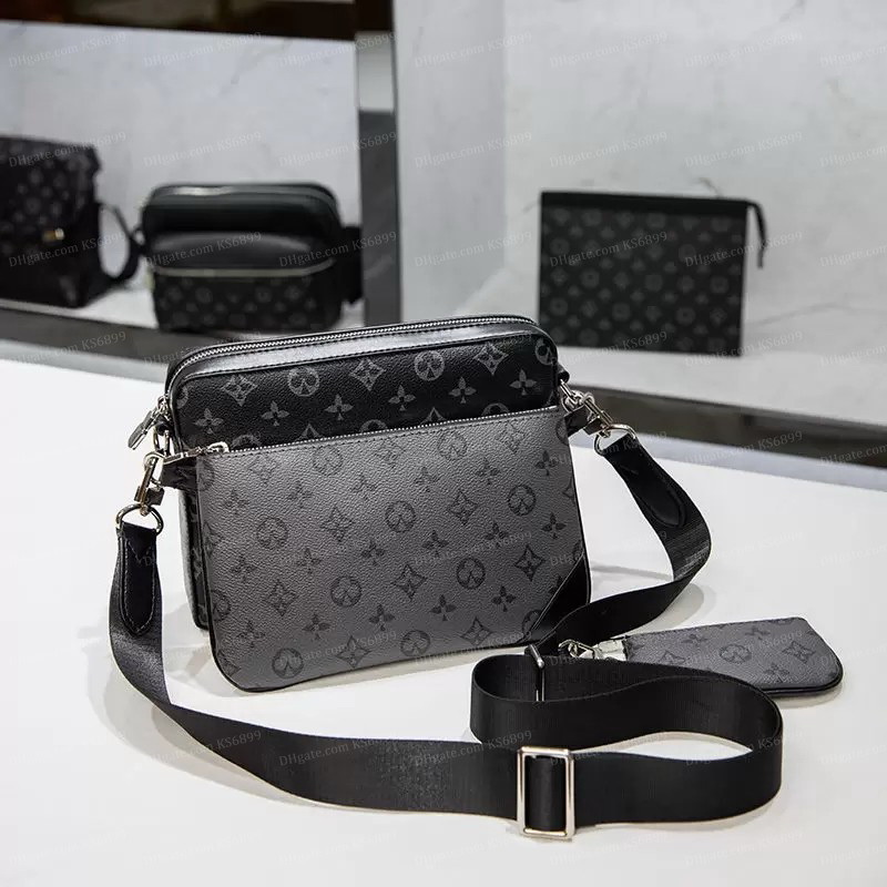 TOP 3 PCS SETS Shoulder Bags Handbags Women Men Leather TRIO Messenger Bags Luxury Crossbody Bag Make up Bag Designer Handbag Tote Mens Bag With-image-844515690