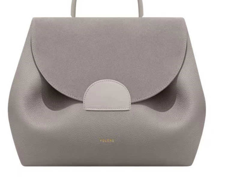 

Evening Bags Polene Number One Bag Full-grained/smooth Leather Handbag Ykk Excella Two-way Zipper Trio Totes Women Crossbody Luxury 25, Trio green