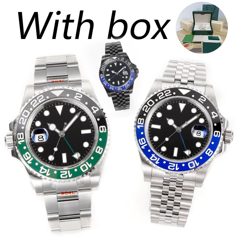 designer mens watch automatic machine GMT sapphire 904L stainless steel Aik ST9 luminous waterproof root beer watches Luxury SKY left hand watch