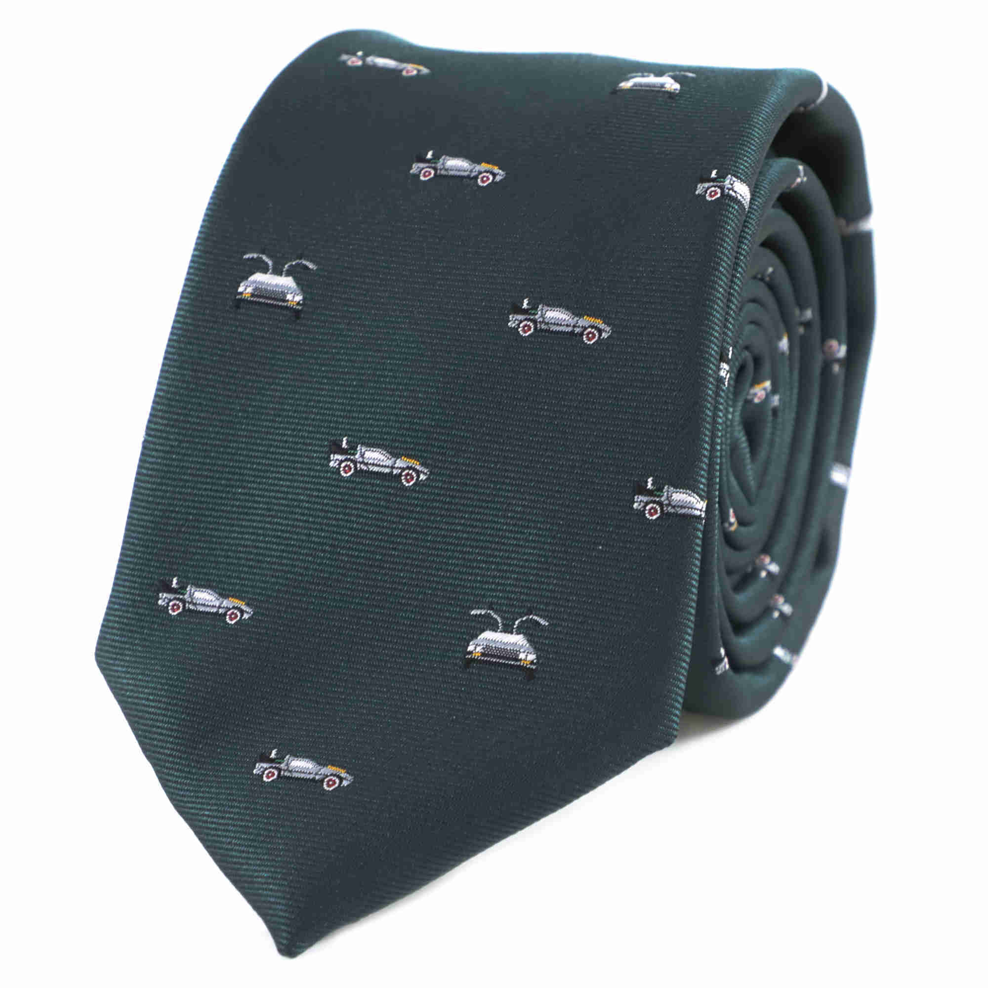 

Neck Ties Back To The Future Movie Theme Time Machine Delorean Model Car Pattern Necktie Father's Day Birthday Tie J230225