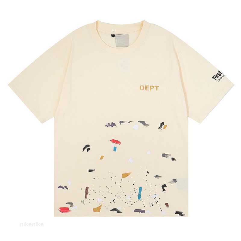 

2023 Gal Lavin Mens Designer t Shirt Casual Man Womens Tees Hand-painted Ink Splash Graffiti Letters Loose Short-sleeved Round Neck Clothes, 01