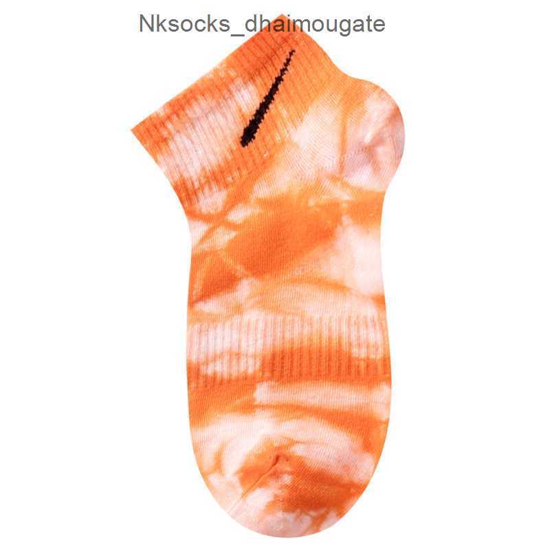 

Fashion Men's Luxury Socks Women's Hook Brand Stockings Designers Spring Summer Men Women Tie Dyed Low Top Stocking Rainbow Candy Color Sports Yoga Ship Sock 9rgs, Tie dye - light purple