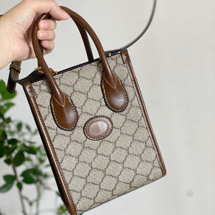 

55%off Discount Bags Fashion Handbag Female Mini Tote Crossbody Small Square Bag New Crossbody Bags 2023, Brown with aged flowers