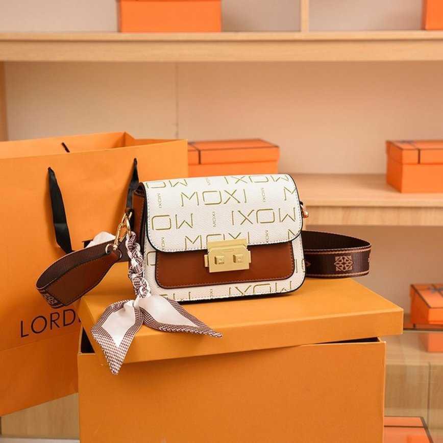 

2023 New Crossbody Bags for Women popular small square women's style one shoulder messenger bag Designer Purse Handbags, Brown with yellow