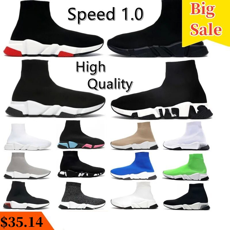 

Designer balenciagas socks Casual shoes men mens woman shiny knit speed 2.0 1.0 trainer runner sneaker sock shoe master embossed womens Sneakers speeds booties