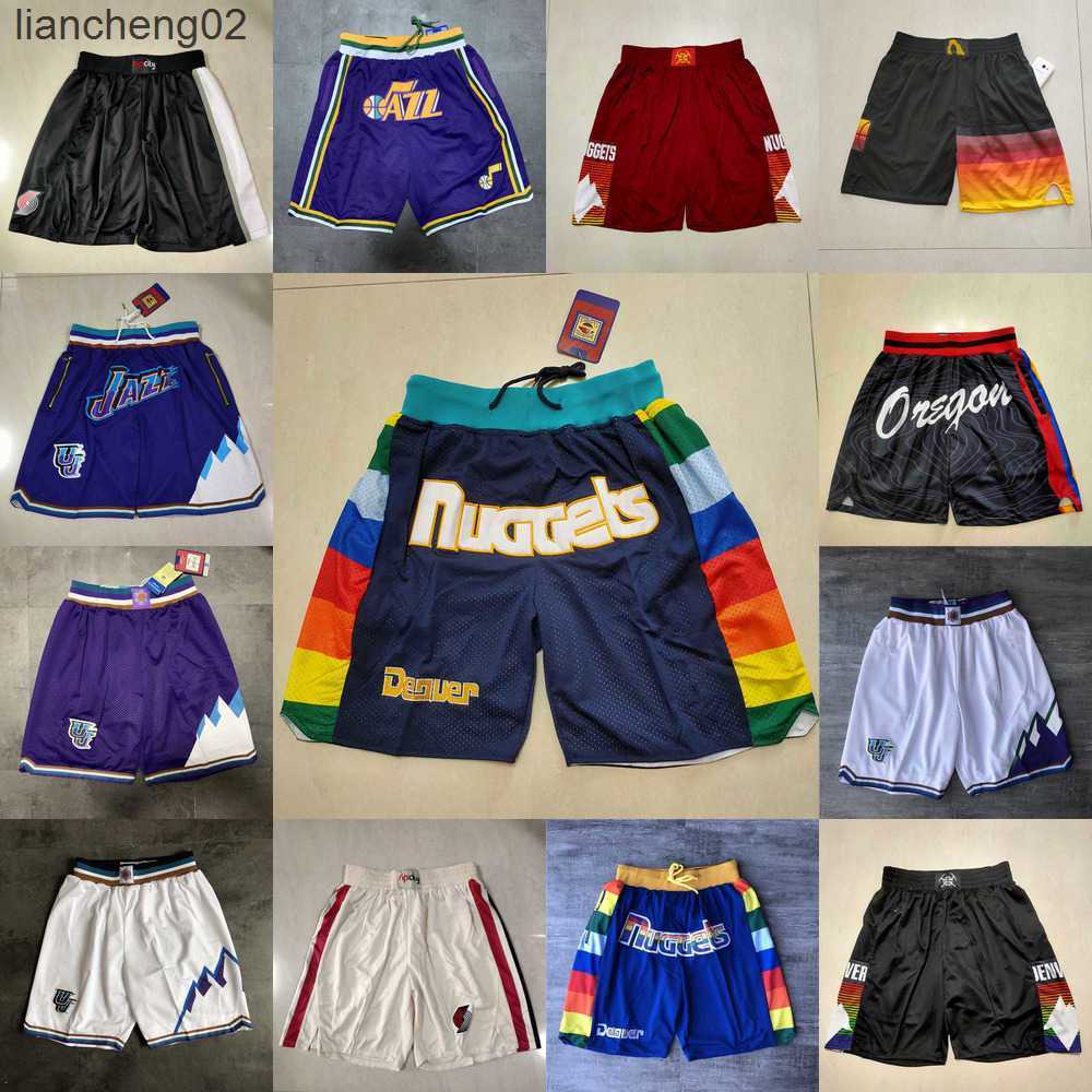 

Men' Shorts Denver''Nuggets''men Utah''Jazz''men Portland''Trail Blazers''men Throwback Basketball Shorts pocket W0225, Color