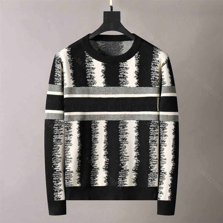 

Designer kint CD sweater for men striped fashion winter 100 wool crochet mujer sweaters hoodies long sleeve jacquard knitting hood253I