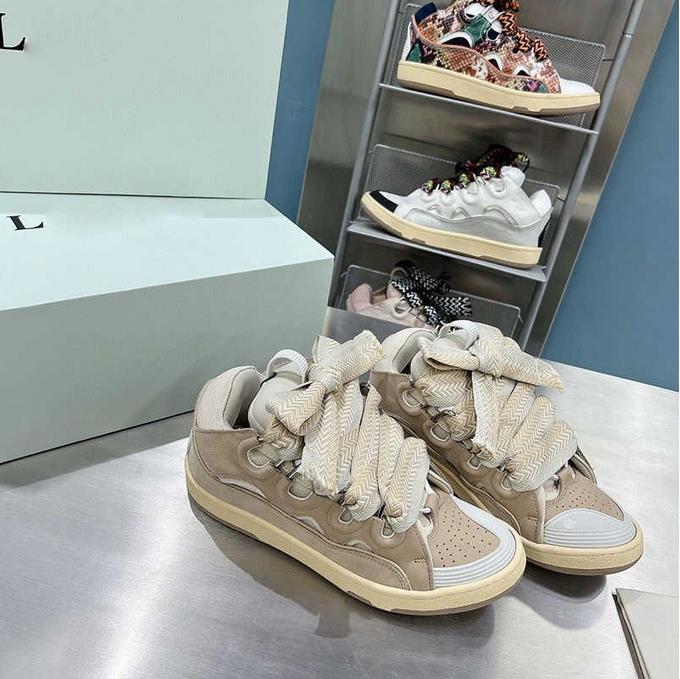 

Luxury casual shoes roller designer Lanvins bread men's casual shoes sneakers Forrest Gump sports female couple Joker., White