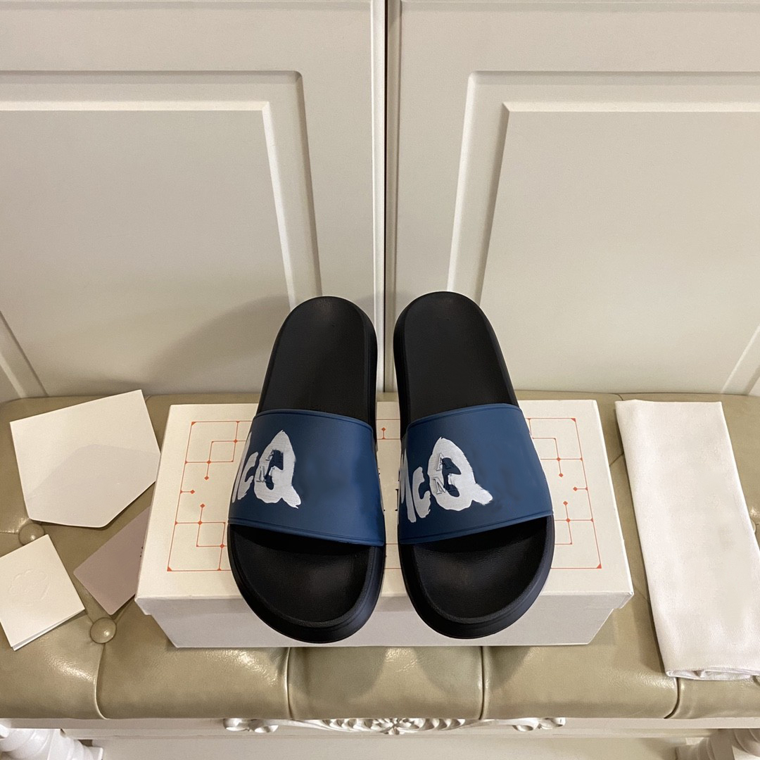 

Designer Mens Women Slippers Summer Sandals Beach Ladies Sandali Slides Striped Embroidery Printed Causal womens mens Slipper, Green