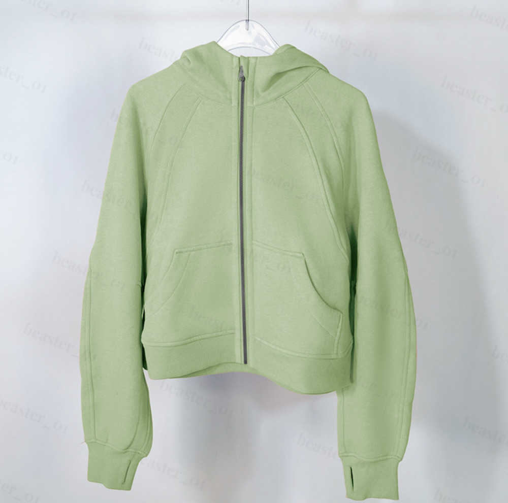 

Autumn and winter yoga hoodie Scuba lululemens womens Plus Velvet Thickening jackets hoodys sports half zipper terry designer sweater Motion current 25ss, 2-hooded