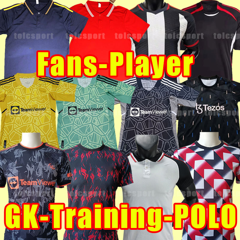 

22 23 SANCHO soccer jerseys Ronaldo Fans Player version WOMEN MANS UTDS FERNANDES MANCHESTERS SHEW RASHFORD football top shirt 2022 2023 goalkeeper POLO Training