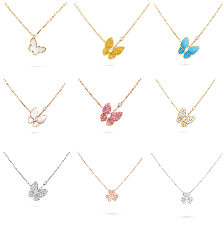 

18 style Fashion Classic Lucky Clover Necklace Pendant Stainless Steel 18K Gold Plated Ladies and Girls Valentine's Day Mother's Day Engagement Jewelry Fade Free