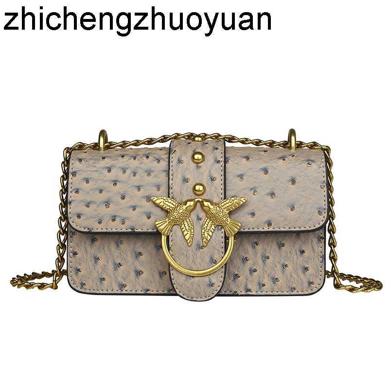 

designer new bag women's chain women's Messenger bag flying bird texture small square fashion handbag, Red10