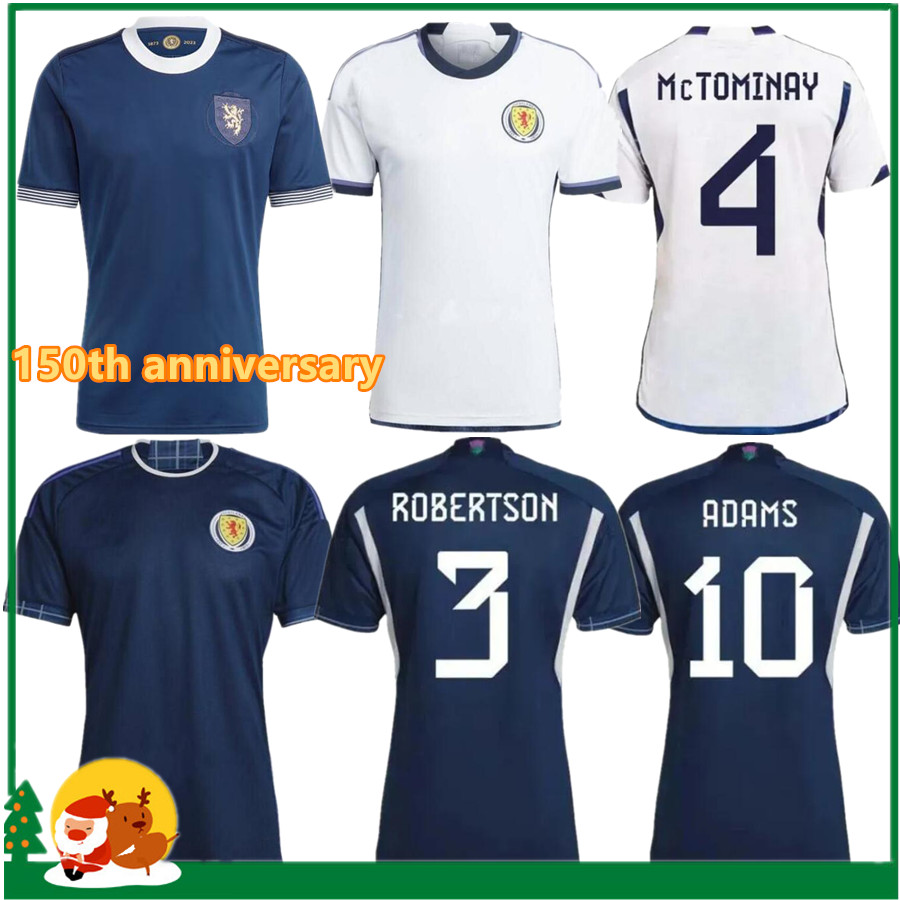 

2023 Scotland 150th Anniversary soccer jerseys blue Special edition TIERNEY DYKES ADAMS football shirt 23 24 CHRISTIE McGREGOR MCGINN McKENNA uniforms, 2022 away