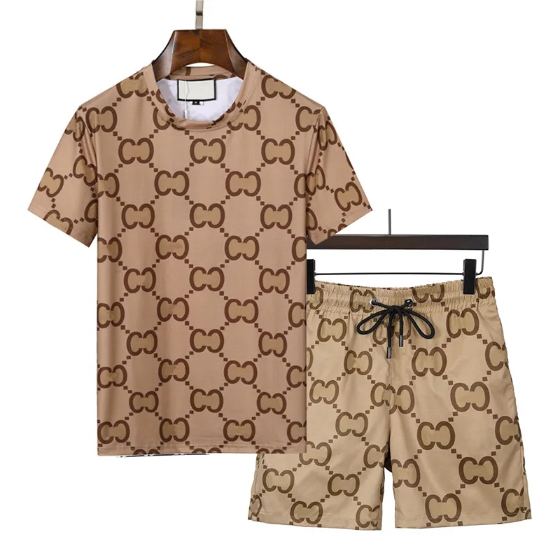 

Mens Tracksuit Letters Summer Fashion Sportswear Short Sleeves Pullover Jogger Pants Suits O-Neck Sportsuit, T-shirts 06